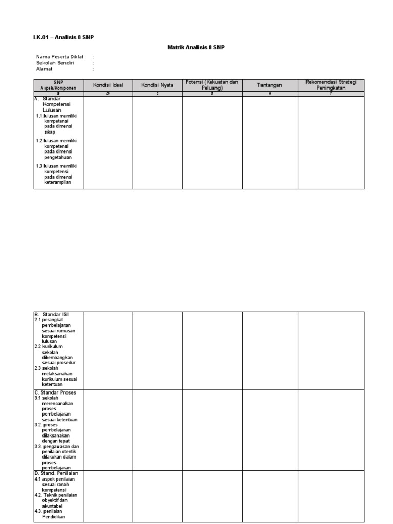 Lk 01 Analisis 8 Snp Pdf