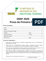 Prova 1 Fase OMIF 2020