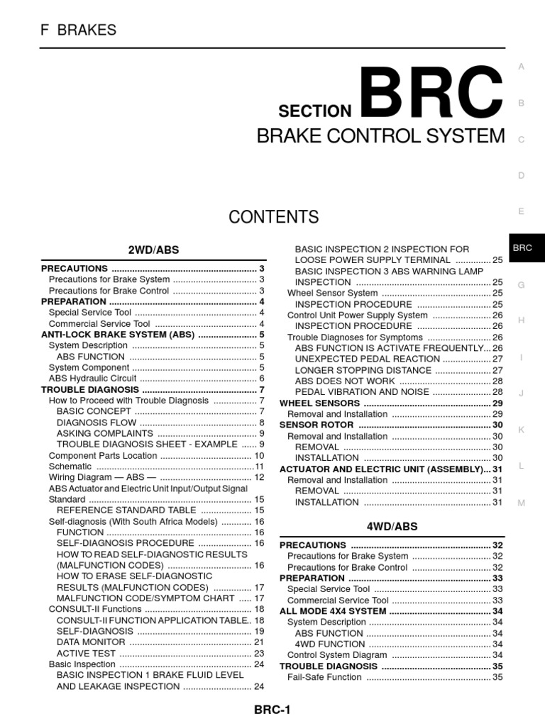 Brake Control System: Section | PDF | Anti Lock Braking System | Brake