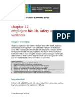 Employee Health, Safety and Wellness: Chapter Overview