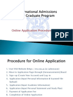 Online Application Procedure Guide