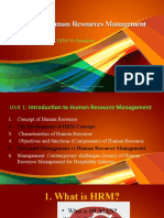 Unit 1 Introduction To HRM