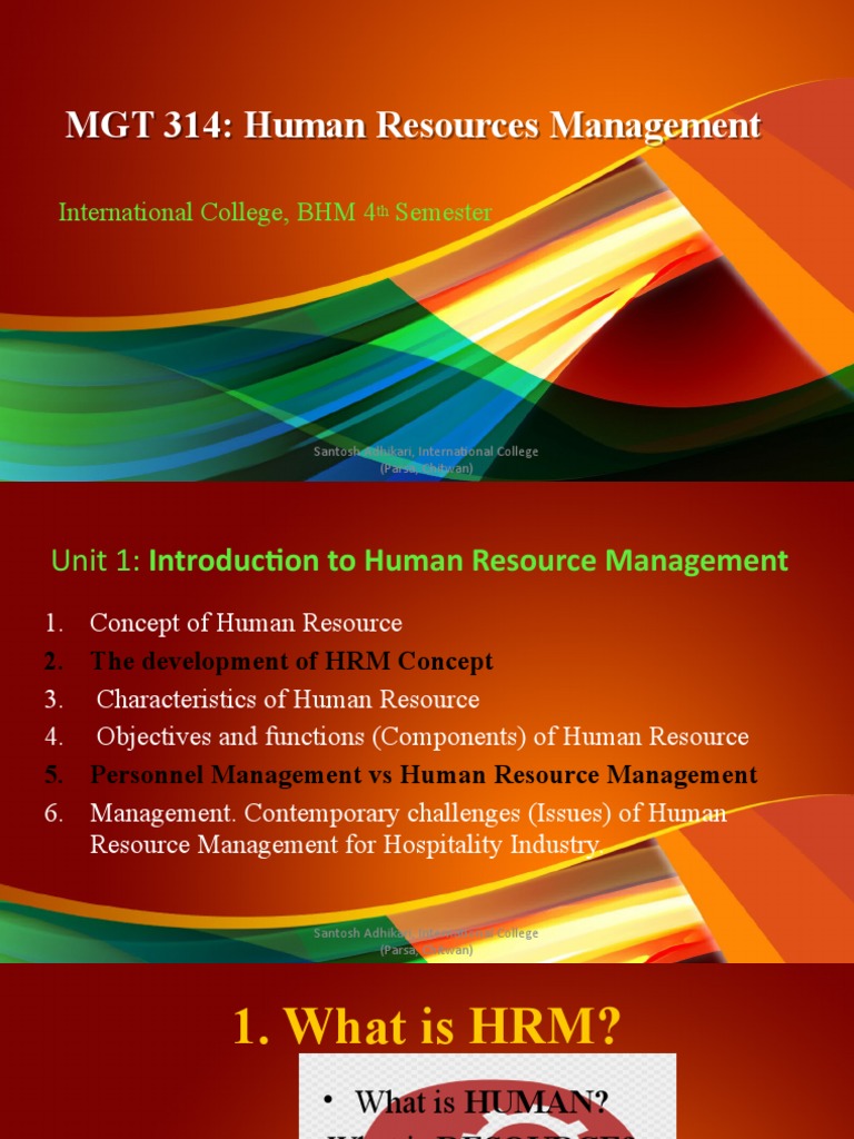 Introduction to Human Resource Management | PDF | Human Resource ...