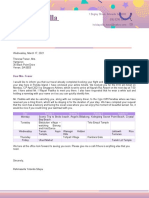 Business Letter and Table