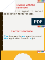 What Is Wrong With The Sentence?: Boy Went To Agent To Submit Application Form For Job