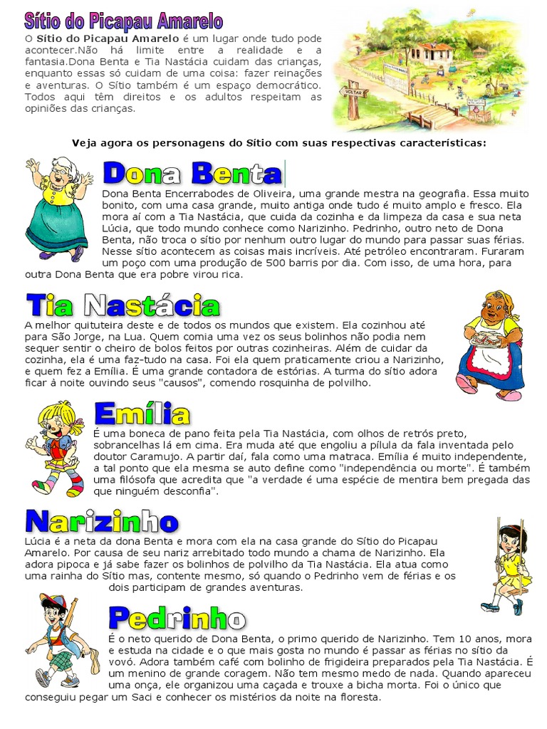 As maravilhosas aventuras no Sítio do Picapau Amarelo | PDF | Natureza