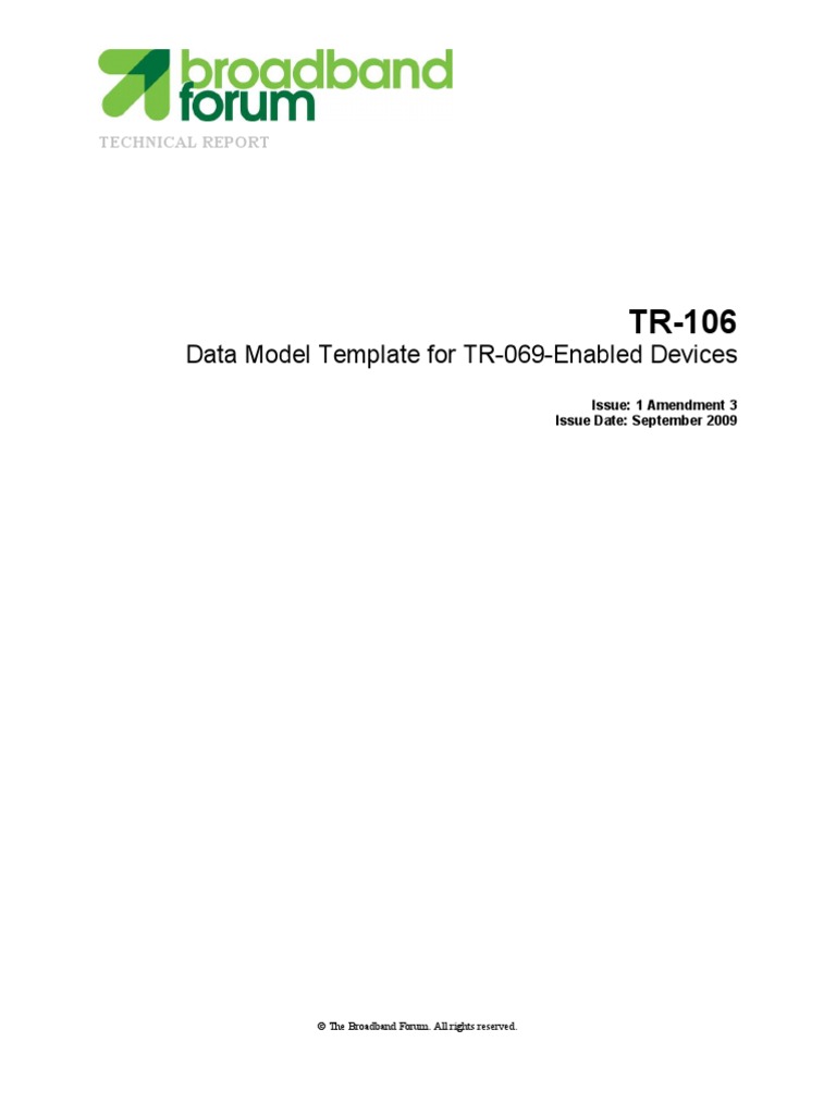 TR 106 - Amendment 3 | PDF | Computer Data | Information And ...
