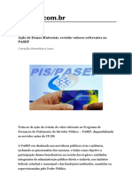 Ação de Danos Materiais_ revisão valores referentes ao PASEP