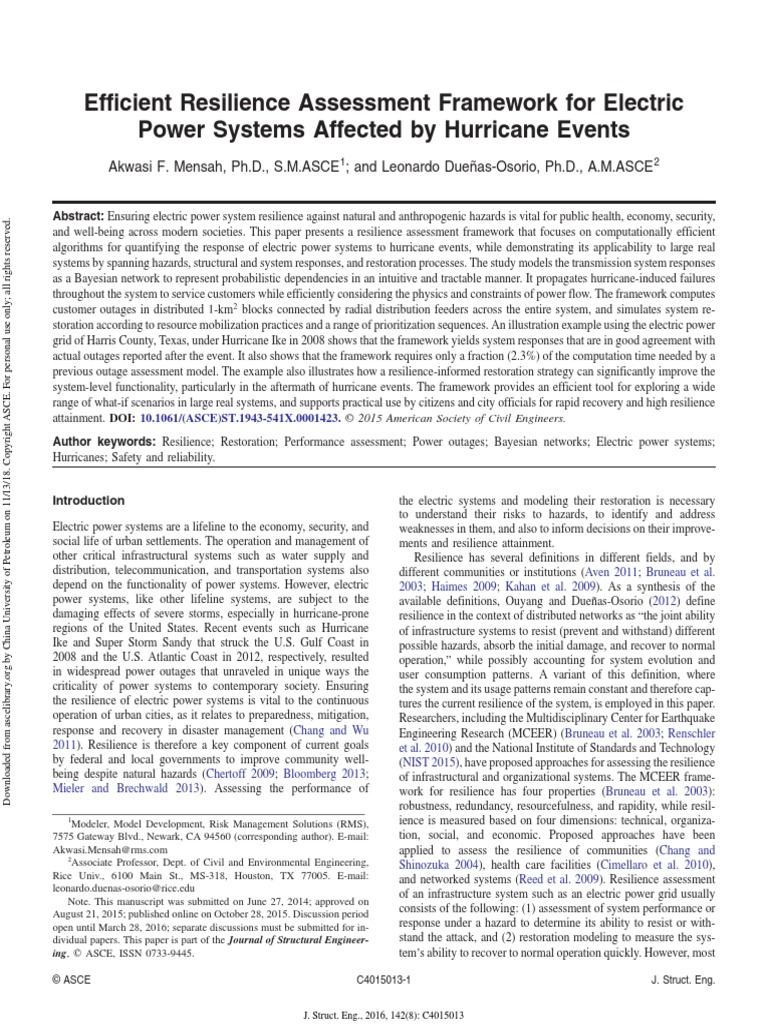 (2016-A.mensah) Efficient Resilience Assessment Framework For Electric ...