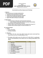 San Juan National High School: Semi-Detailed Lesson Plan in Empowerment Technology I. Objective