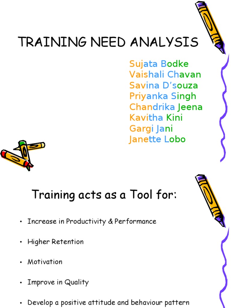 Training Need Analysis: Suj Vais Sav Priy Chan Kavi Garg Jane | PDF