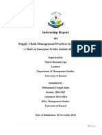 Internship Report On Supply Chain Manage