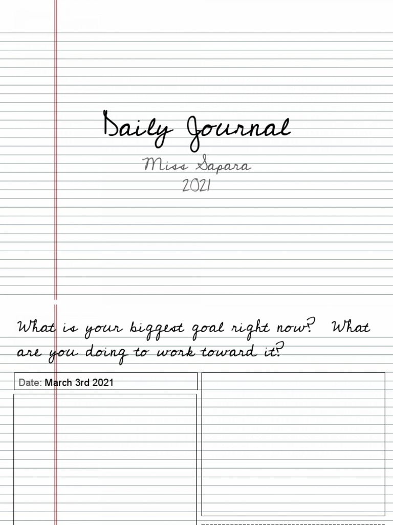 Daily Writing Journal | PDF | Career & Growth | Social Science