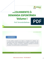 Acolhimento À Demanda Espontânea: Prof. Fernanda Barboza