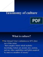 Taxonomy of Culture