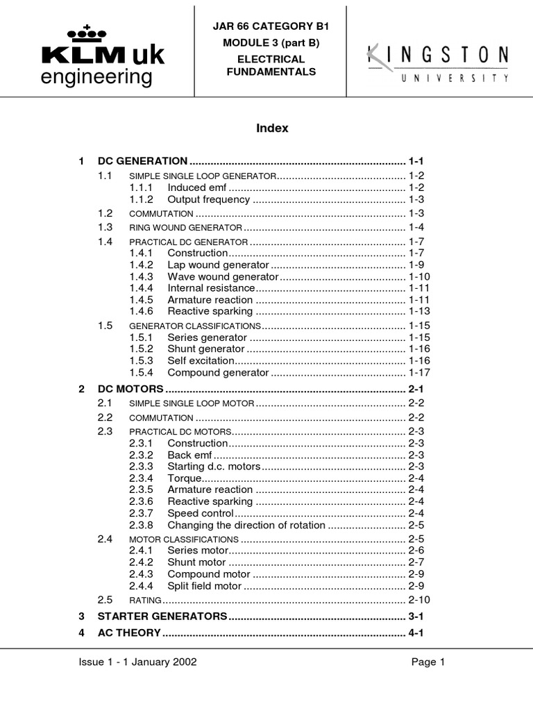 EASA Part 66 Module 3 | PDF | Ac Power | Electric Generator