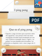 Ping pong: deporte de mesa con raqueta y pelota pequeña