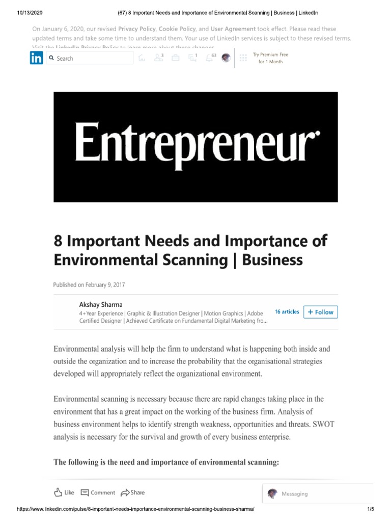 8 Important Needs and Importance O... Nmental Scanning - Business ...