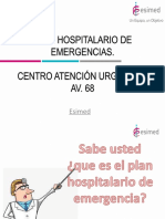 Plan Hospitalario de Emergencias Cau Av. 68 10-04-2018