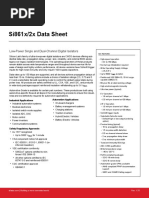 Si861x/2x Data Sheet: Low-Power Single and Dual-Channel Digital Isolators