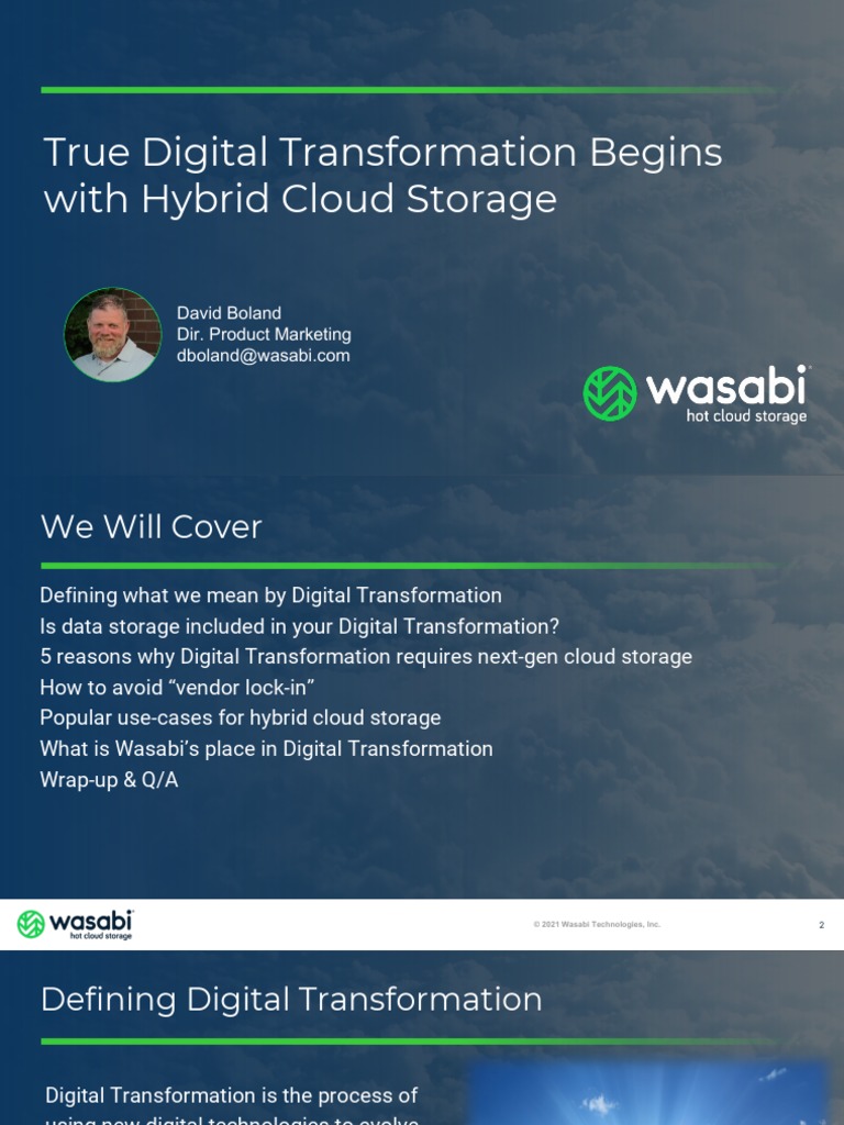 Wasabi Digital Transformation and Hybrid Cloud Storage Webinar 725507 ...