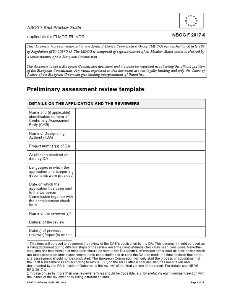 NBOG Best Practice Guide for IVDR | PDF | Documentation | Verification ...