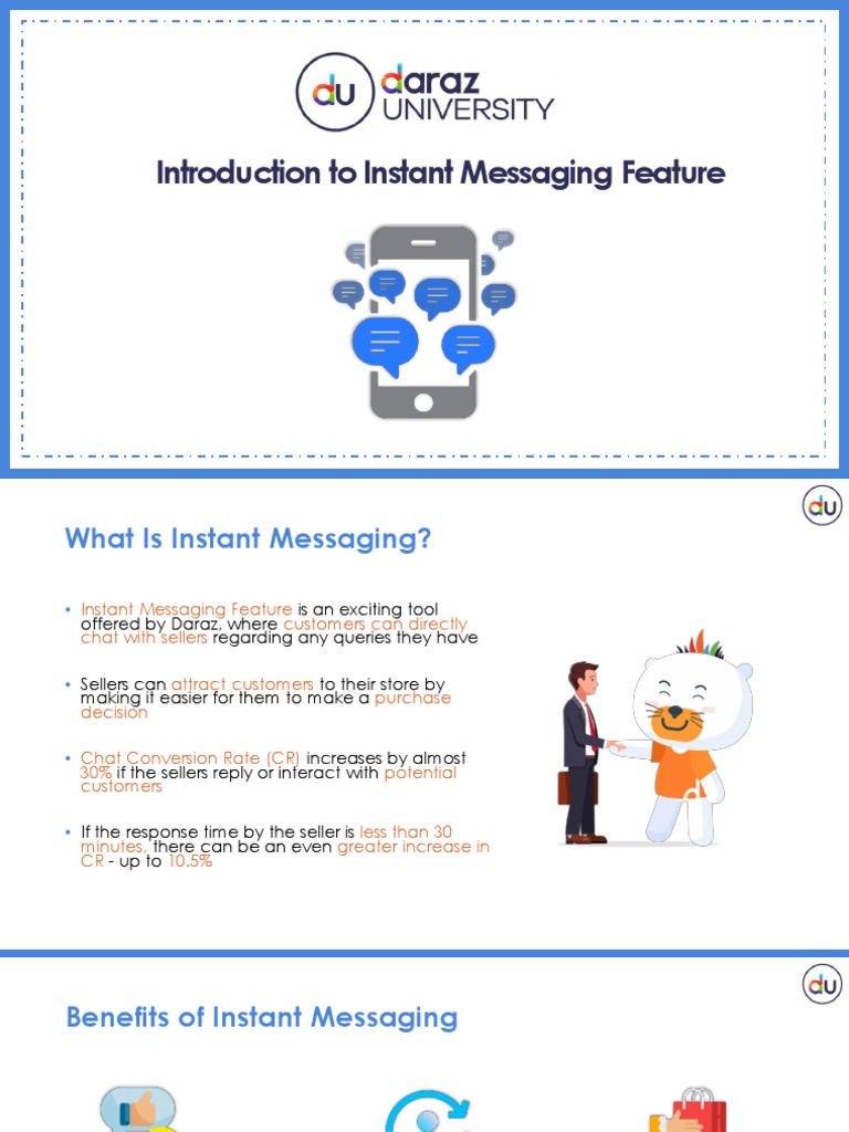 Introduction To Instant Messaging Feature | PDF | Instant Messaging | Sales