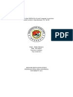 A Research Plan Fulfilled For Second Language Acquisition Lecture Lecturer: Dian Misesani, S.S., M.PD