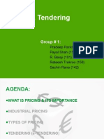 Pricing & Tendering - Group I (100803)