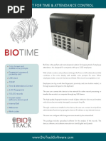 Fingerprint For Time & Attendance Control