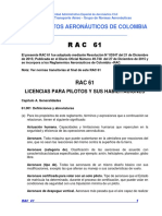 RAC 61 - Licencias para Pilotos y Sus Habilitaciones Uhhgwnsfiwf
