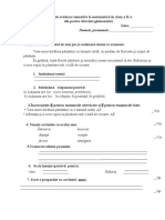 Probă de Evaluare La Limba Română În Clasa A Ii - Ces