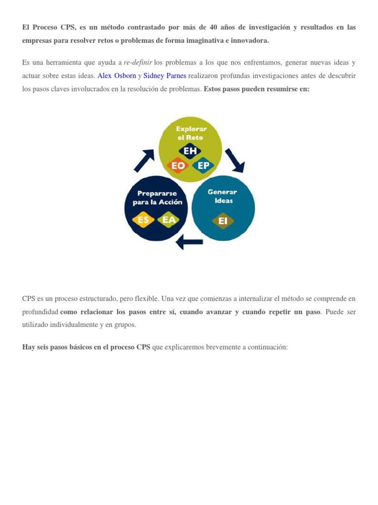 El Proceso CPS | PDF | Planificación | Business
