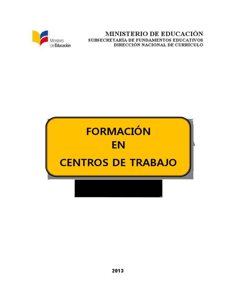 Guía de Formación en Centros de Trabajo | PDF | Evaluación | Plan de ...