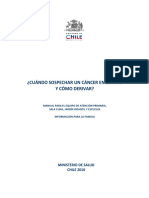 Manual. Cuando Sospechar Un Cancer en El Nino y Como Derivar MINSAL Chile 2010