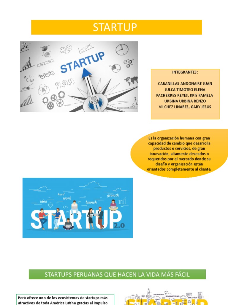 Startups Peruanas Innovadoras y Prometedoras | PDF | Empresa de inicio ...