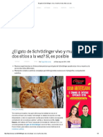 El gato de Schrödinger, vivo y muerto en dos sitios a la vez