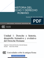 Historia Del Derecho Y Derecho Romano: Docente: Mg. Karen Amez Peralta Ciclo: 2do Semana: 4