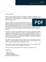 Carta A Graduandos Recintos 5.13.2021