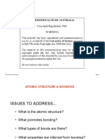 Topic 1 - Atomic Structure and Interatomic Bonding