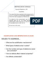 Topic 3 - Solidification and Imperfections in Solids