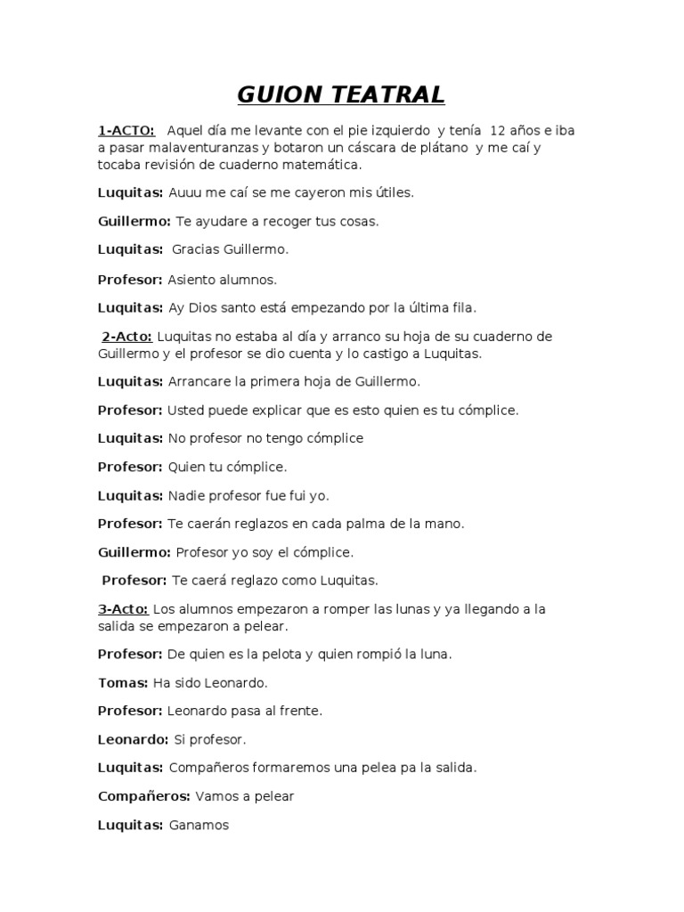 GUION TEATRAL