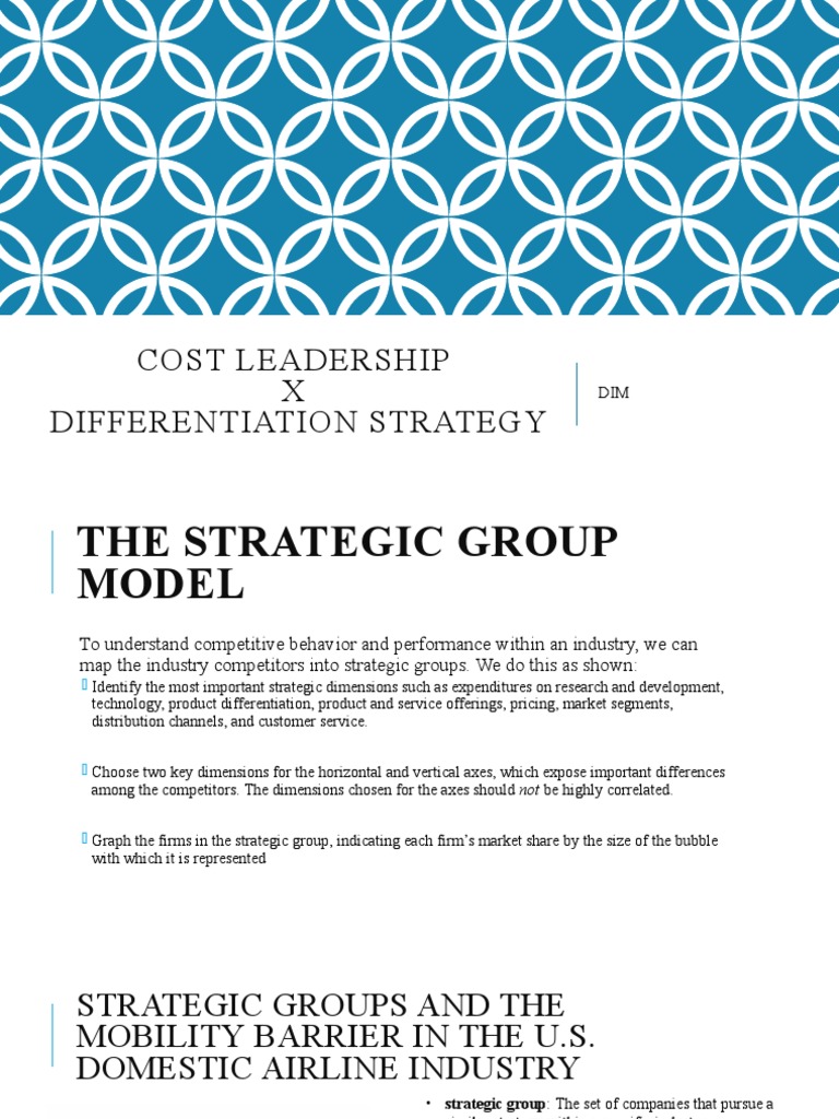 Cost Leadership and Differentiation PDF Competitive Advantage