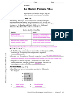 Section 5.2 The Modern Periodic Table: Reading Strategy