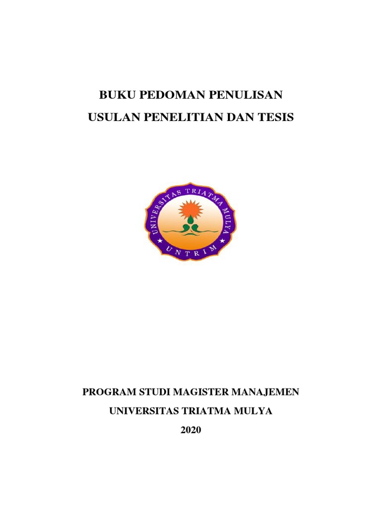Pedoman Tesis Magister Manajemen Untrim | PDF | Karier & Perkembangan