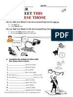 This That These Those: Grammar Worksheet