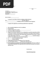 Application for Accreditation Letter | PDF | Social Science