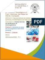 Práctica 6 - Sub.3 - Sembrado en Placa de Microorganismos Del Medio Ambiente - Rivera Campos Juan Orlando - P.2 - 3ALQ