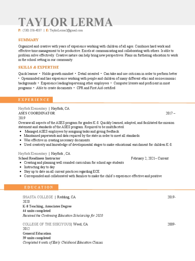 Current Resume 2020 | PDF | Career & Growth