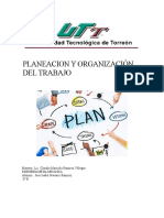 Planeacion y Organización Del Trabajo